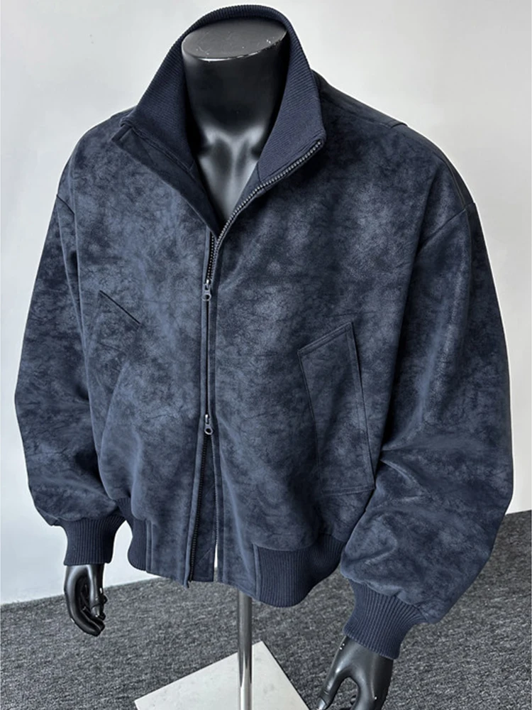 

Cleanfit American Sle ort Leather Jaet Men's Spring Autumn Loose Baseball Dyed Jaet Trendy And Haome