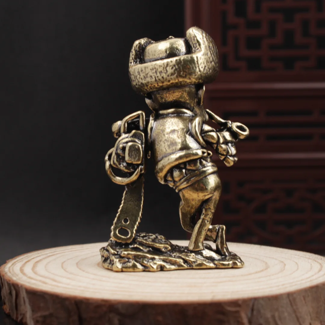 Brass bear haunts bald head strong ornament desktop bald head strong handicraft home decoration office