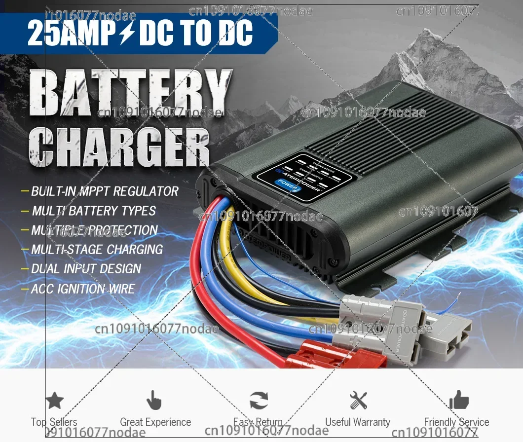 12V 25A DC To DC on-Board Battery Charger for AGM Lead Acid Lifepo4 Battery Charging