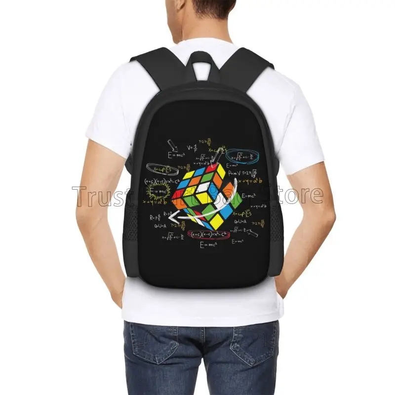 คณิตศาสตร์ rubiks rubix Cube rubix CAP กระเป๋าเป้สะพายหลังสำหรับเด็กหญิงเด็กชายกระเป๋านักเรียนน้ำหนักเบากันน้ำกระเป๋าเดย์แพ็คสำหรับการเดินทางปิกนิก