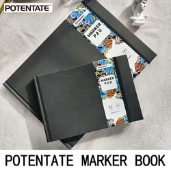 Potentate Marker Book Pen Sketchbook Color Pencil A4 A5 Artist Drawing Book Impermeable and Fuzz-Free 120Gsm 72 Pages
