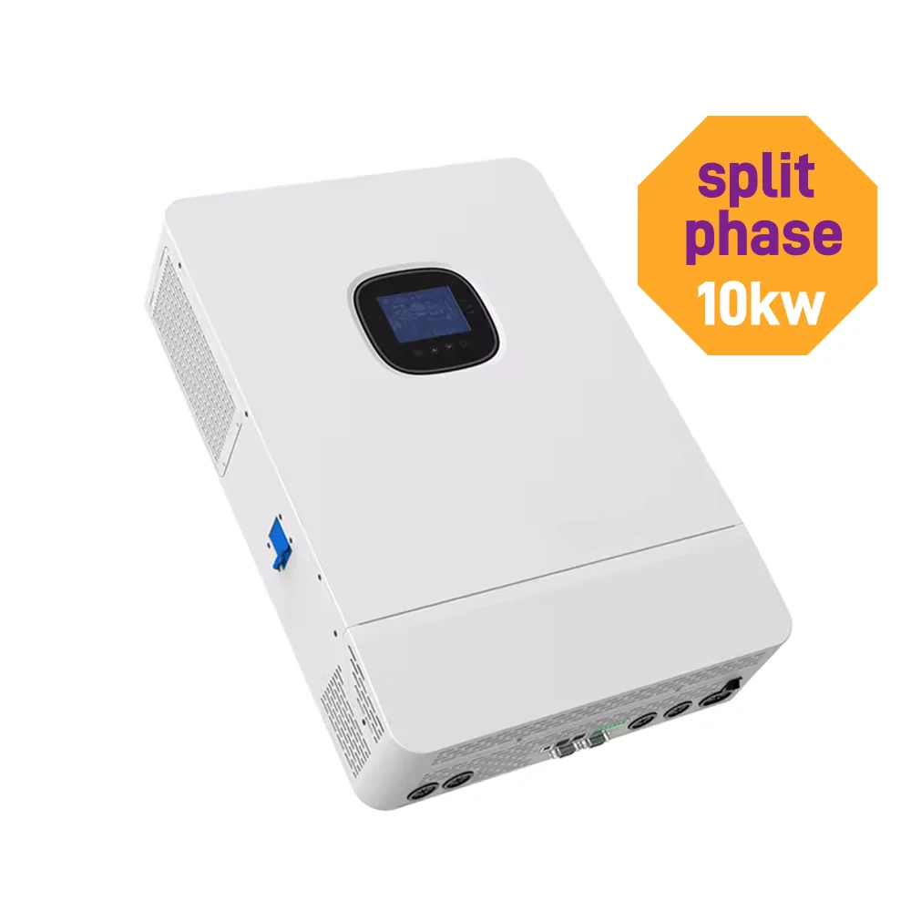 10000w Off Grid Hybrid Inverter With 200A Mppt Charge Controller 48v Split Phase 120vac 240vac 10kw Solar Inverter