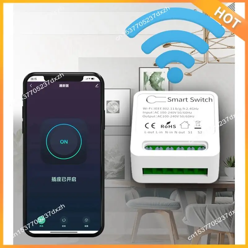 

A43M Intelligent Light Switch, Wifi, Dual Channel, DC 5V-48V And 1-250V Relay Are Ideal For Lighting And Motors.