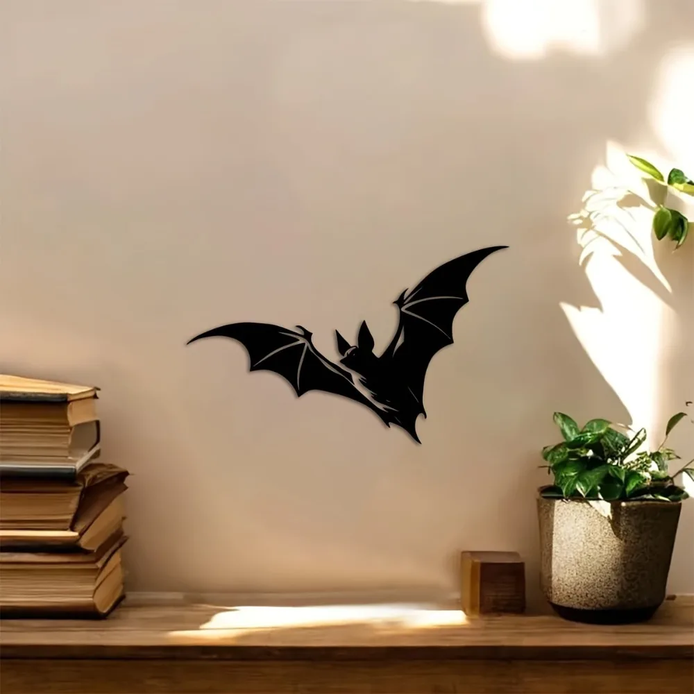 1-teilige Wandskulptur aus Metall (15,75"×9,67") |   Halloween- und Weihnachtsgeschenk, gruselige viktorianische Gothic-Gard-Dekoration für drinnen und draußen