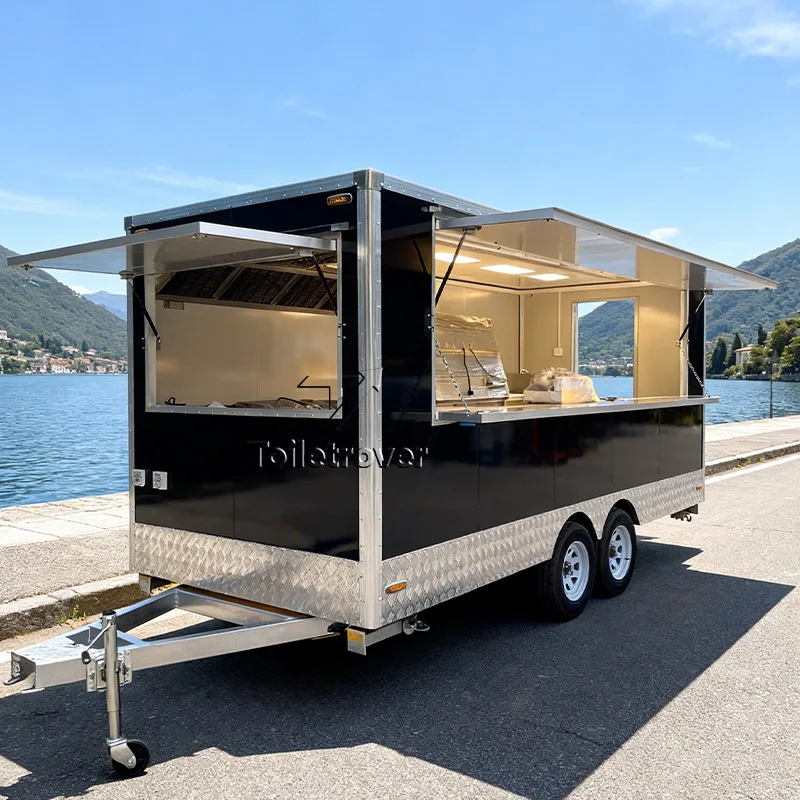 

Stainless Steel Mobile Food Truck Trailer Kitchen Food Truck Street Food Truck Trailer with Full Kitchen Equipment