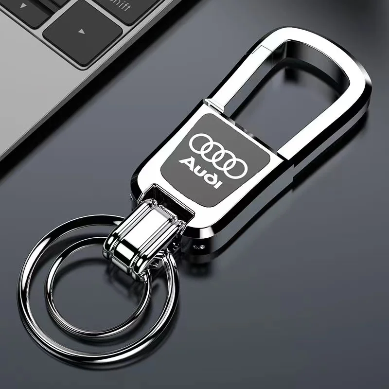 Fashion Metal Car Keychain Key Chain Ring Car Key Holder Auto Styling For Audi S Q7 A1 A7 Q3 8L TT Mk2 C5 A5 A3 A4 B8 8P 8V A6 C 