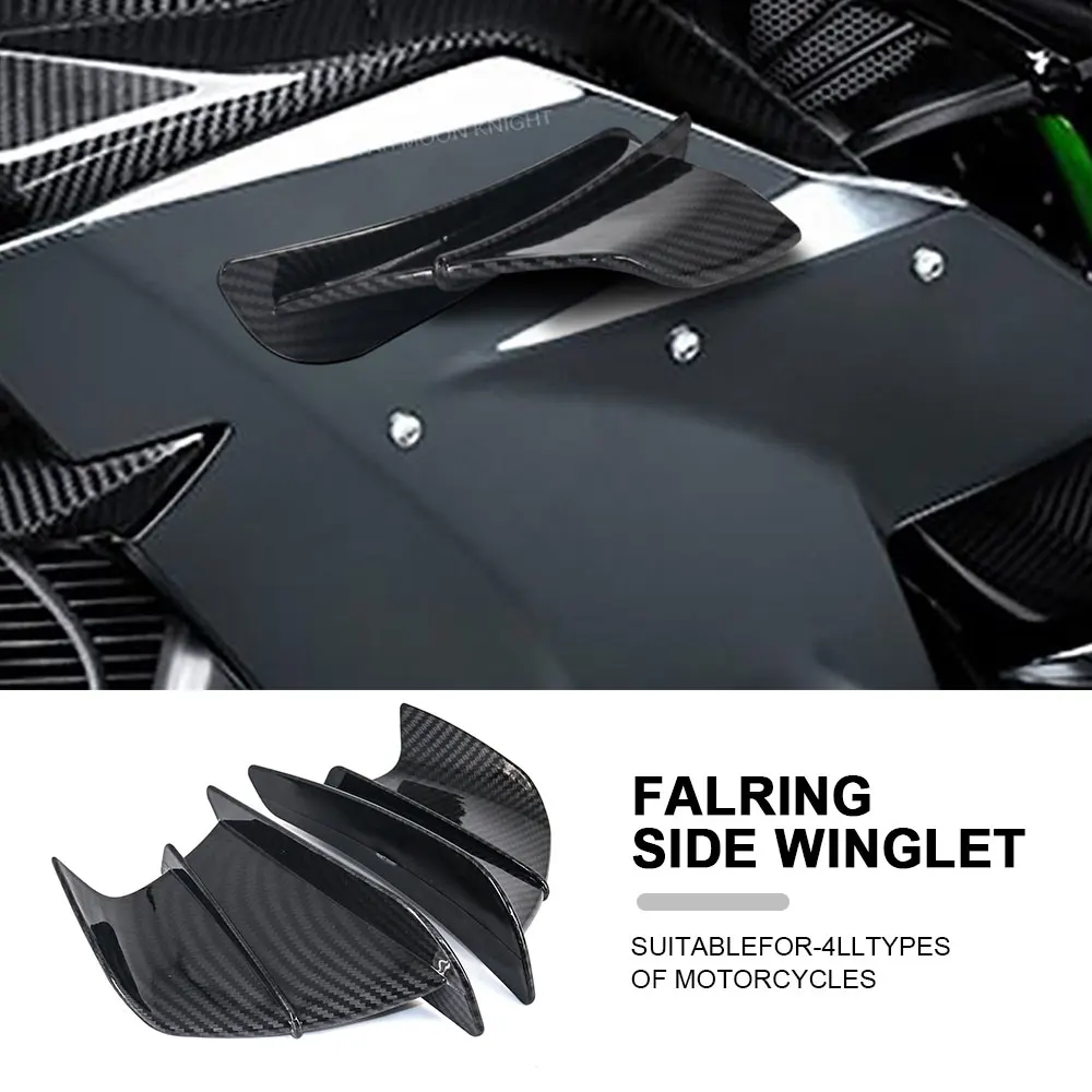 

For Kawasaki Ninja 650 400 300 250 H2R ZX-14R ZX-10R ZX-6R Z H2 ninja 1000SX Motorcycle Winglet Aerodynamic Wing Kit Spoiler