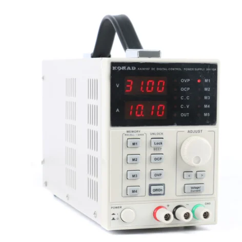 KORAD KA3010P Adjustable Digital Linear Programmable Switch DC Power Supply 30V 10A 0.01V 0.001A USB RS232 with DC JACK Set