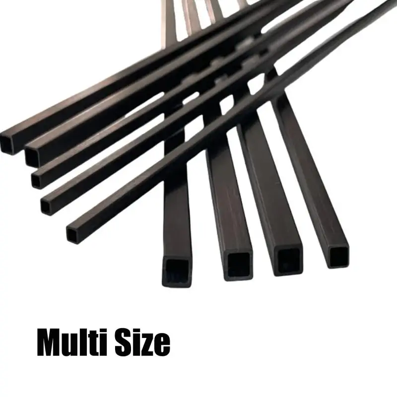 1/2/3Pcs Carbon Fiber Square Tubing 3/4/5/6/8/10mm X 500mm,  Square Interior, for Drone & Model Making