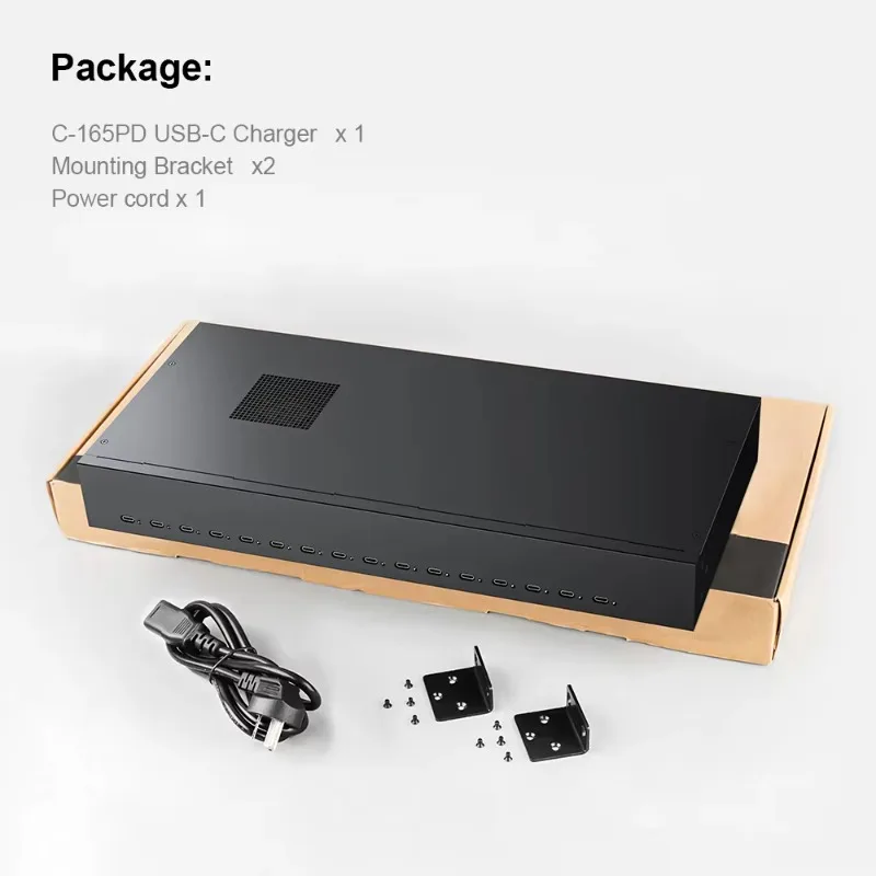 USB-C 16 منفذ 600 وات PD محطة شحن متعددة المنافذ تعمل بالطاقة الصناعية 30 وات لكل منفذ