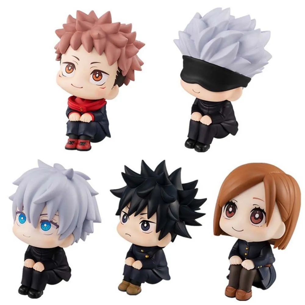 Jujutsu Kaisen Figures Anime Satoru Gojo Itadori Yuji Megumi Sitting Position Doll Model Action Figure Toys For Kids Gift