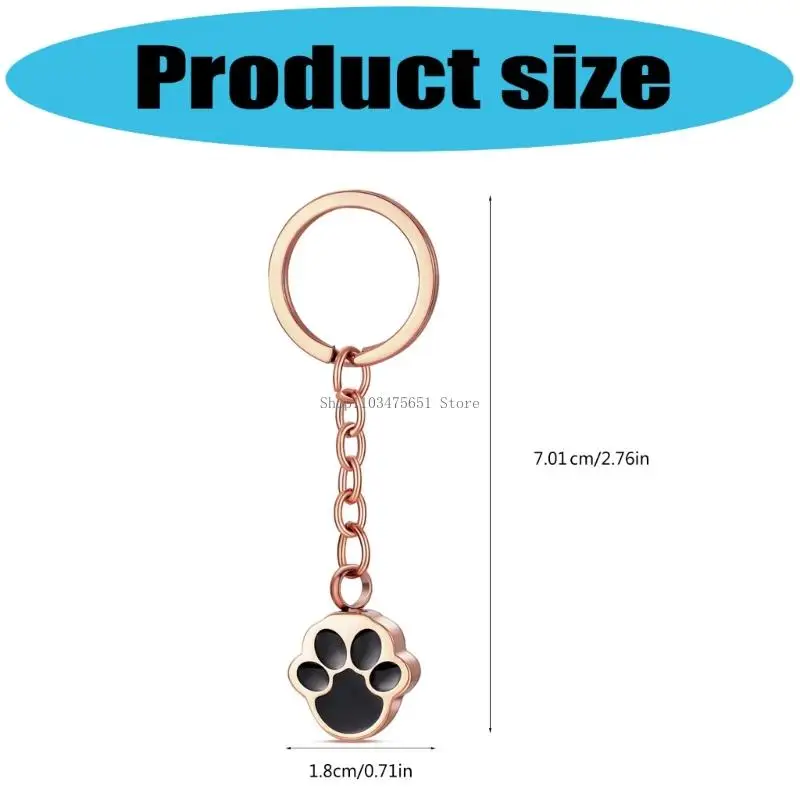 أحب الحيوانات الأليفة التذكارية تذكارات الفولاذ المقاوم للصدأ الكفوف طباعة جرة المعلقات للرماد والعطور #6