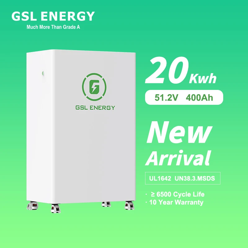 GSL ENERGY New Design Easy To Move Battery REPT Cells LCD Display Movable Lithium Ion 48V 400Ah 20Kwh Solar Battery With Wheel