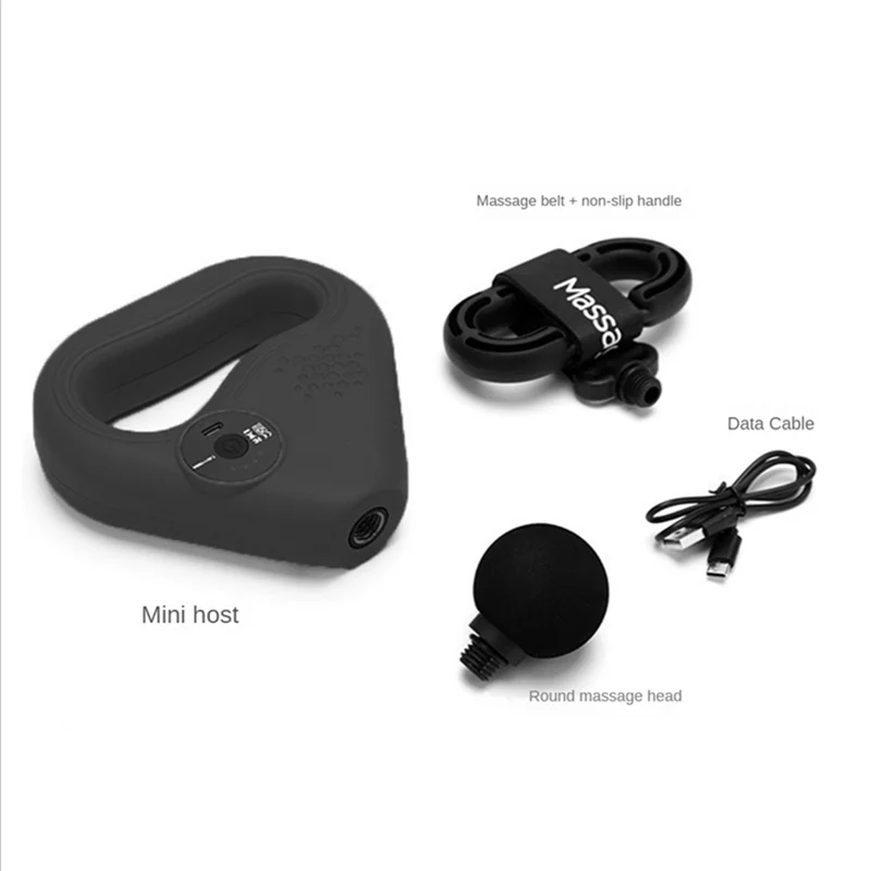 ABGU Cinturón de masaje multifuncional Mini relajación muscular cuello masajeador de columna vertebral generador de tendones equipo deportivo de fitness negro