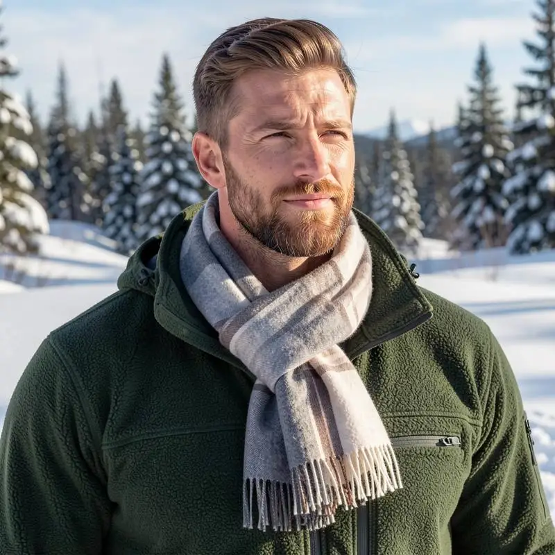 shawl all match fleece decorative skin gentle for men women bandana multi purpose eye catching wool cozy for autumn bandana