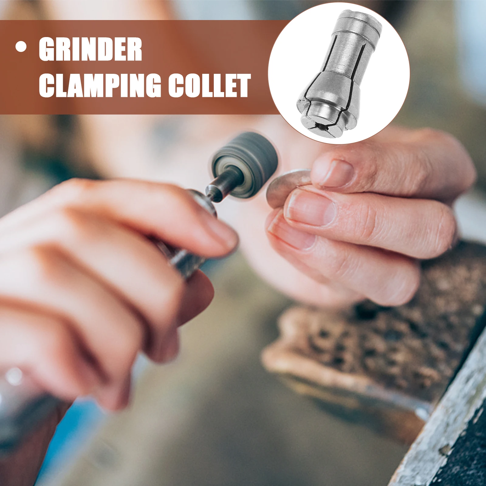 

1 Set Wind Grinding Collet Head Rotary Tool Brass Clamping Adapter Die Chuck Replacement Air Grinder Durable Multi-Material Use