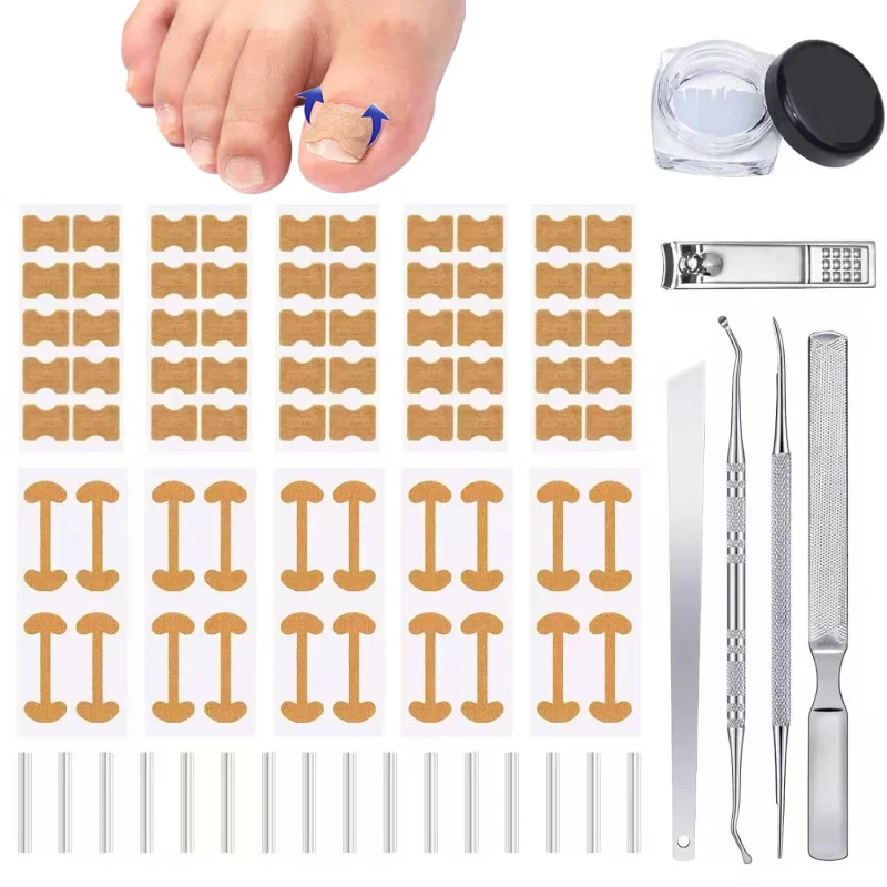 

Professional Ingrown Toenail Toolkit with Ingrown Toenail Strips, Curved Toenails Corrector Patch, for Home Pedicure Care