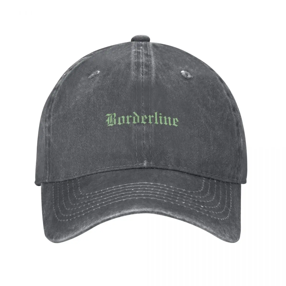 Borderline Frog Green Gothic Text Baseball Cap hard hat Sun Hat For Children Military Cap Man Elegant Women's Hats Men's