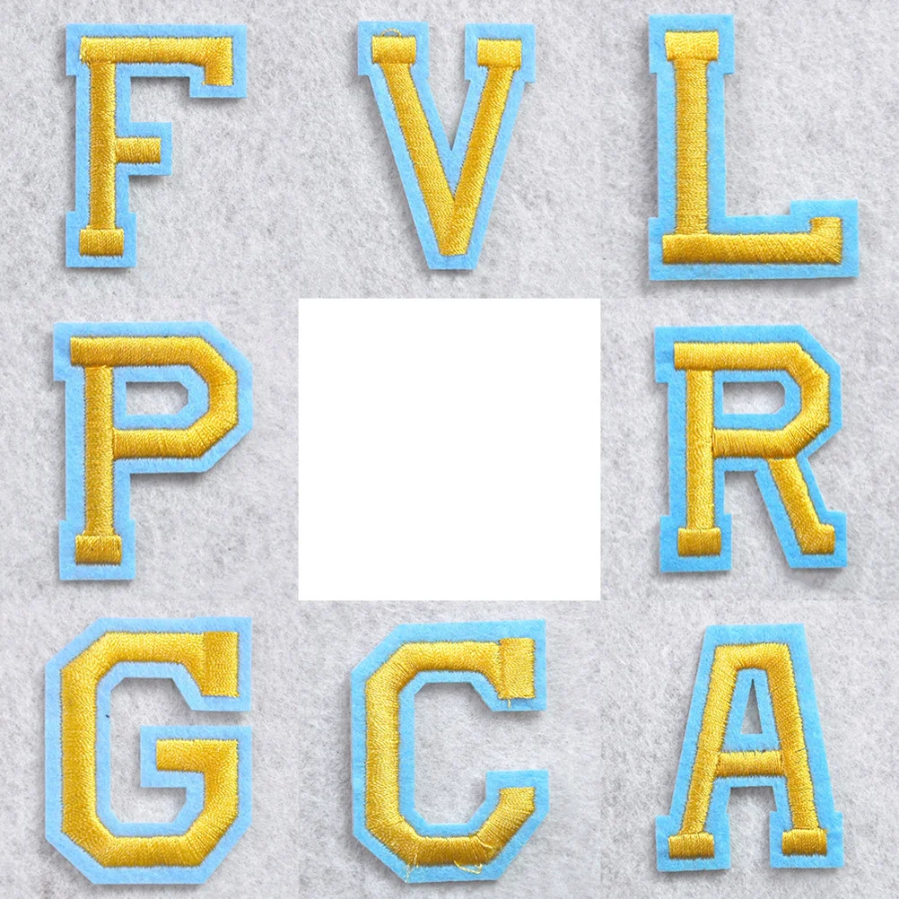 

52Pcs Alphabet Embroidered Iron on Patches DIY Clothes Sew Patch Repair Material for Clothing Bags Crafts Decoration