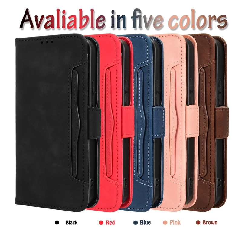 حافظة لهاتف ZTE Nubia Air 5G حافظة جلدية فاخرة قابلة للطي متعددة فتحة للبطاقات لهاتف ZTE Nubia Air 5G