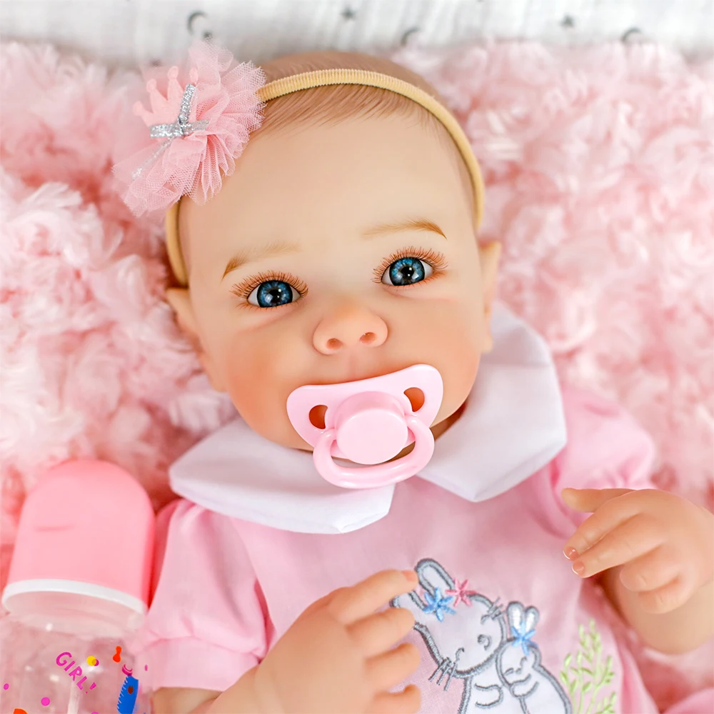 18 بوصة تولد من جديد دمى طفل بيتي كامل الجسم لمسة ناعمة اليدوية بيبي الوليد دمية ثلاثية الأبعاد الجلد مرئية الأوردة لهدايا عيد ميلاد فتاة