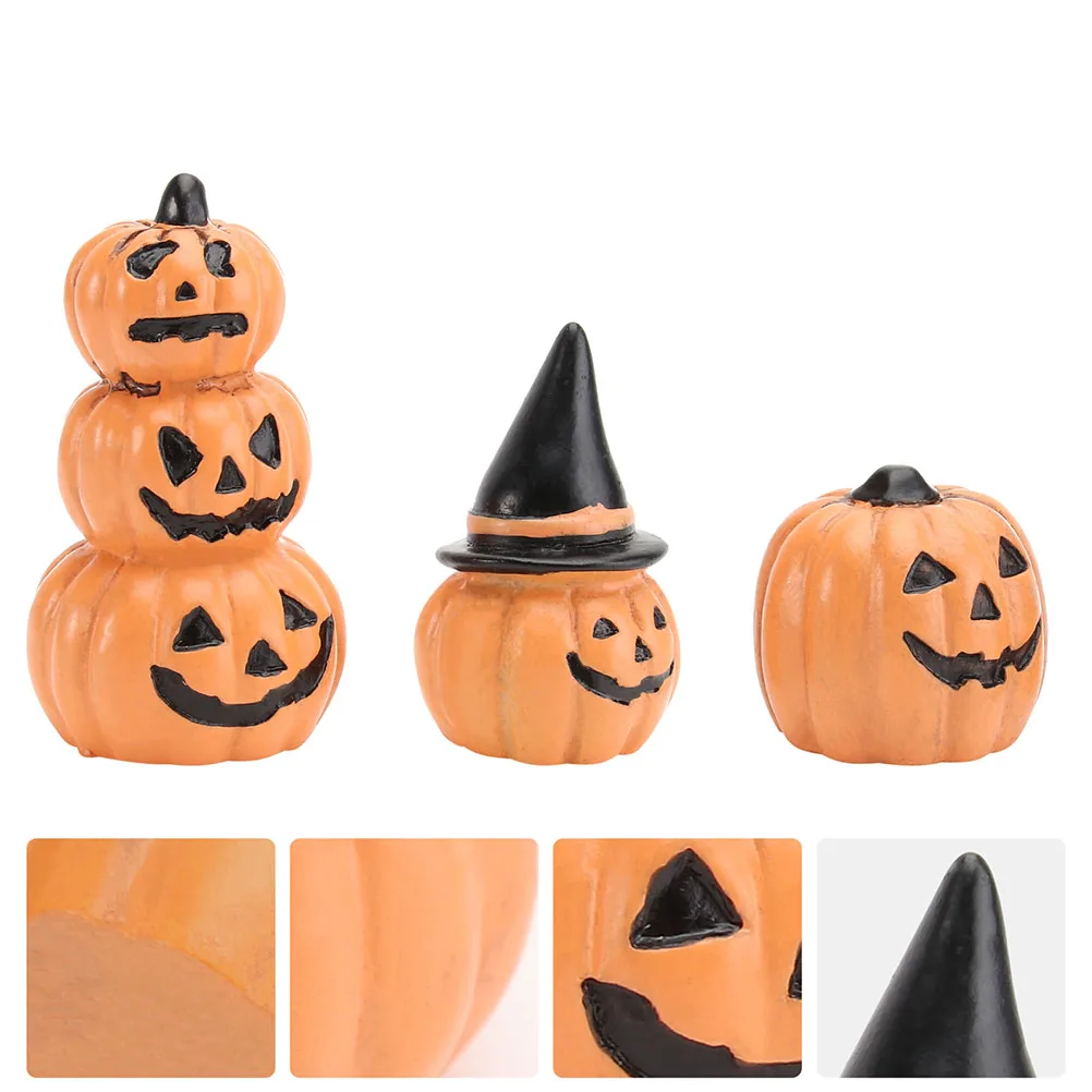 6 peças enfeites de abóbora bandeja de Halloween decoração pequena abóboras mini para decoração