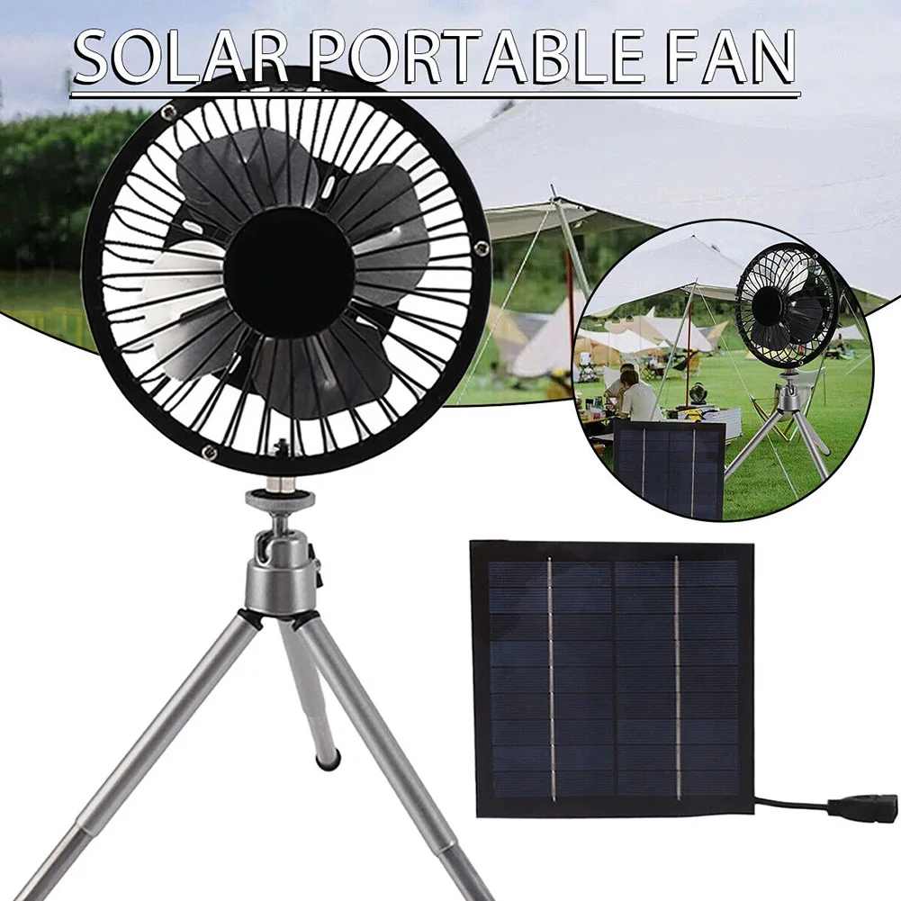 

Portable 10W Solar Panel USB Fan With Telescopic Bracket For Camping Travel Home Outdoor Camping Electric Fan