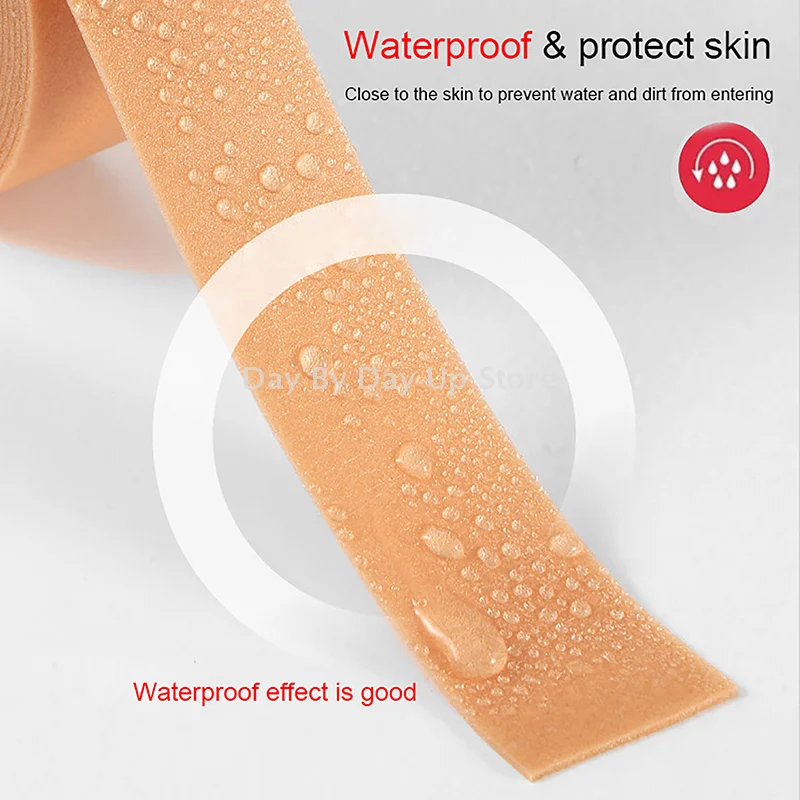1 لفة شفافة غير مرئية مكافحة ارتداء الشريط تنفس المسيل للدموع لاصق ضمادة الطبية الجص كعب القدم ملصق الشريط #6