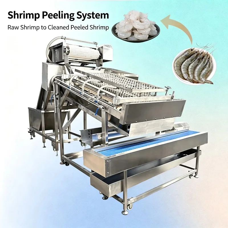 Customized High Quality 304 Stainless Steel Peeler Factory Shrimp Processing Turnkey Shrimp Production Turnkey Machinery