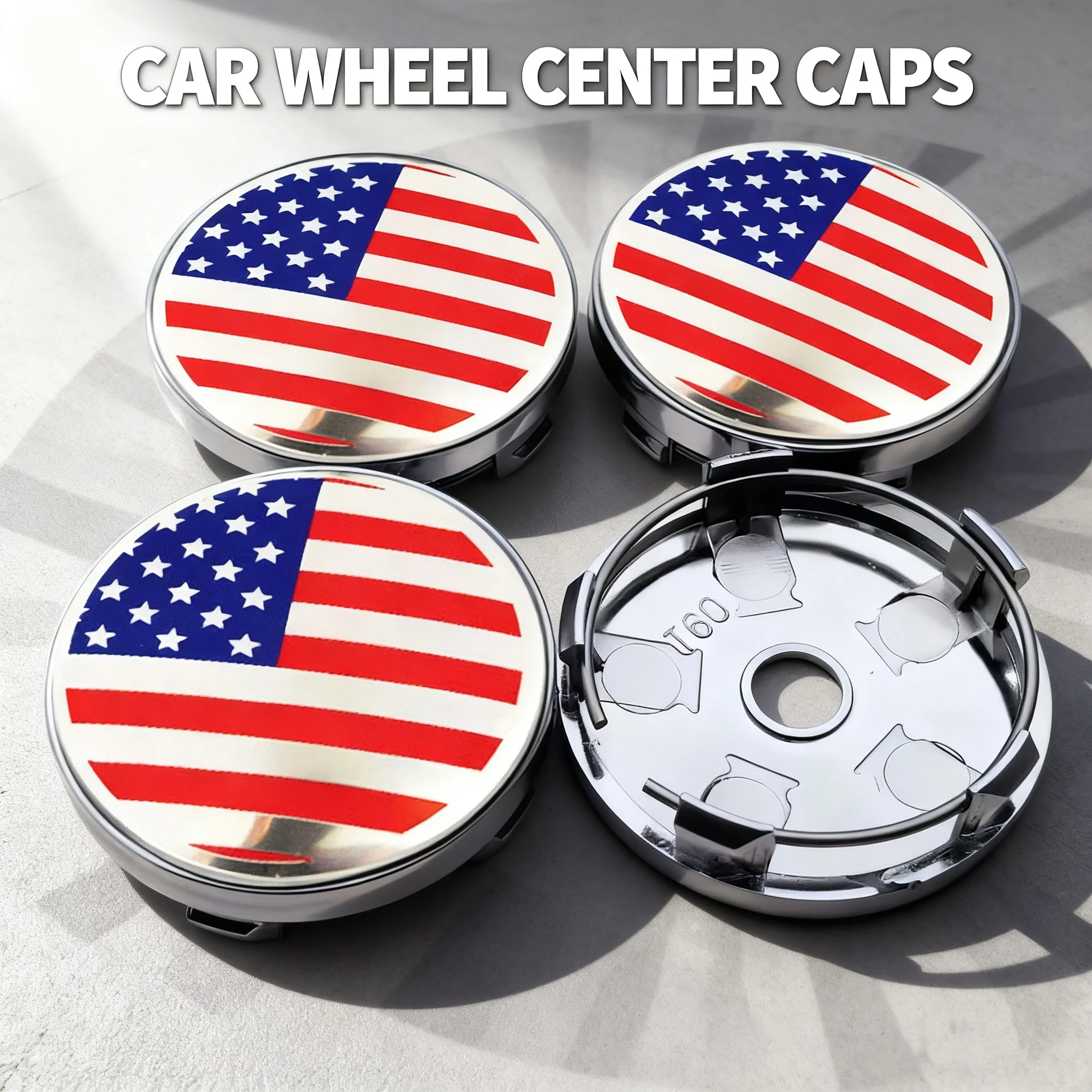 4 قطعة 56/60 مللي متر العالمي الولايات المتحدة الأمريكية العلم الأمريكي عجلة السيارة مركز قبعات حافة Hubcap عجلات غطاء محور ملصق استبدال الملحقات