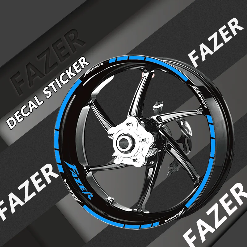 

Hot Sales fz1 fjr1300 Motorcycle Wheel Decorative Sticker For FAZER FZ1 FJR1300 Fazer Tire Inner Outer Reflective Stripes Decals