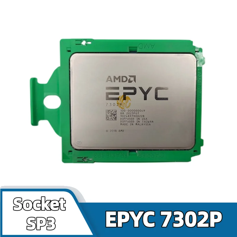 وحدة المعالجة المركزية AMD EPYC 7302P 7nm 16-Cores 32-Threads 3.0 جيجا هرتز 128 ميجا بايت 155 وات مقبس SP3 Server EPYC7302P CPU #1