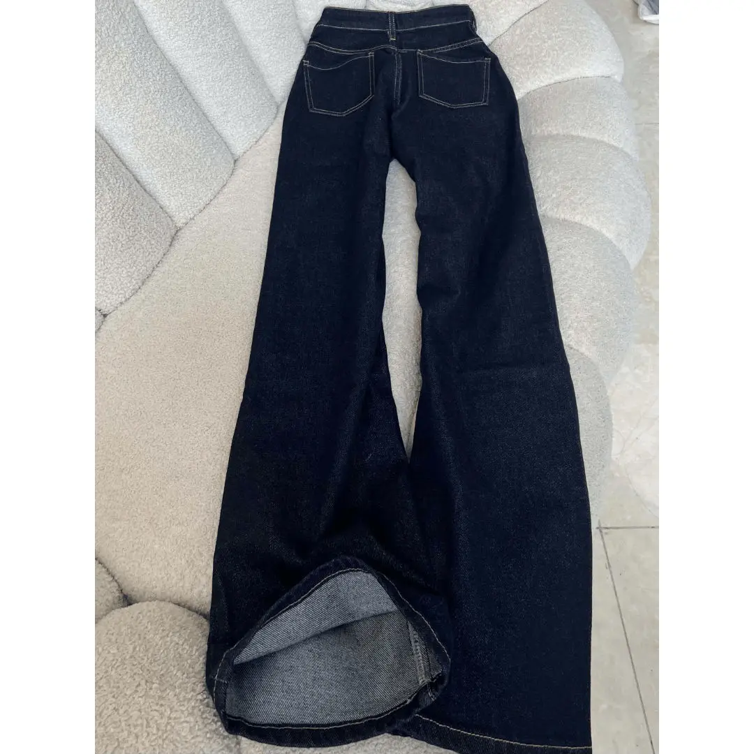 Szare jeansy damskie Y2K ozdoby ćwieki łańcuch koraliki frędzle cekiny perły moda damska denim gotycki punk emo goth