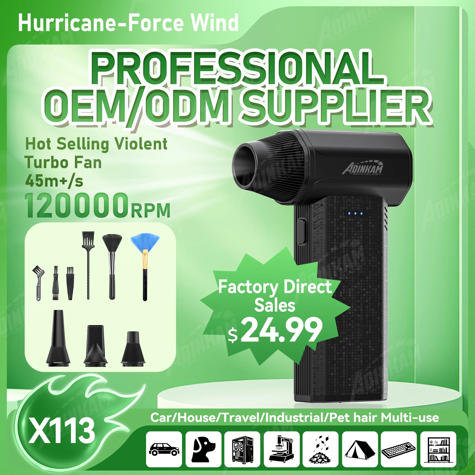 Adinkam Handheld Fa… - image