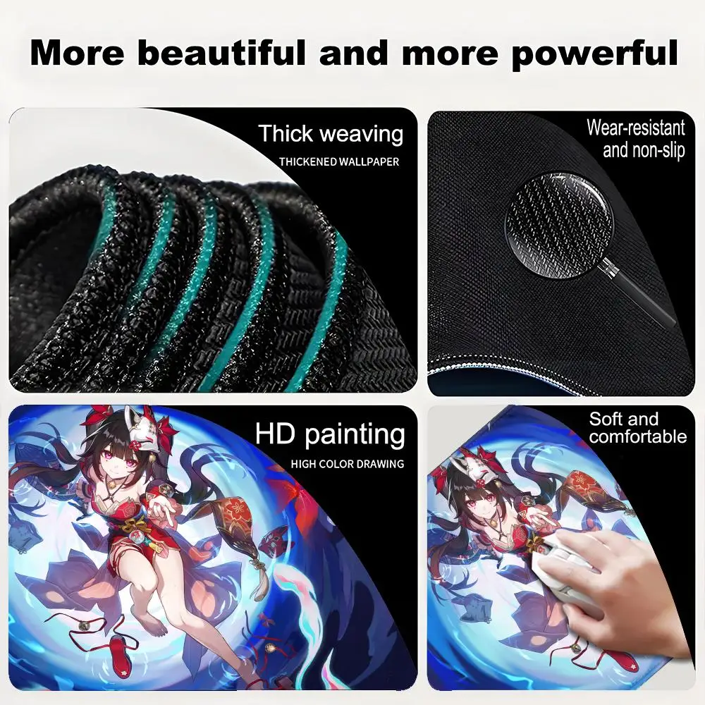 Mouse pad gamer oni diabo máscara de borracha tapete de mouse anime meninas grande gaming mousepad jogo hd impressão teclado antiderrapante tapete de mesa