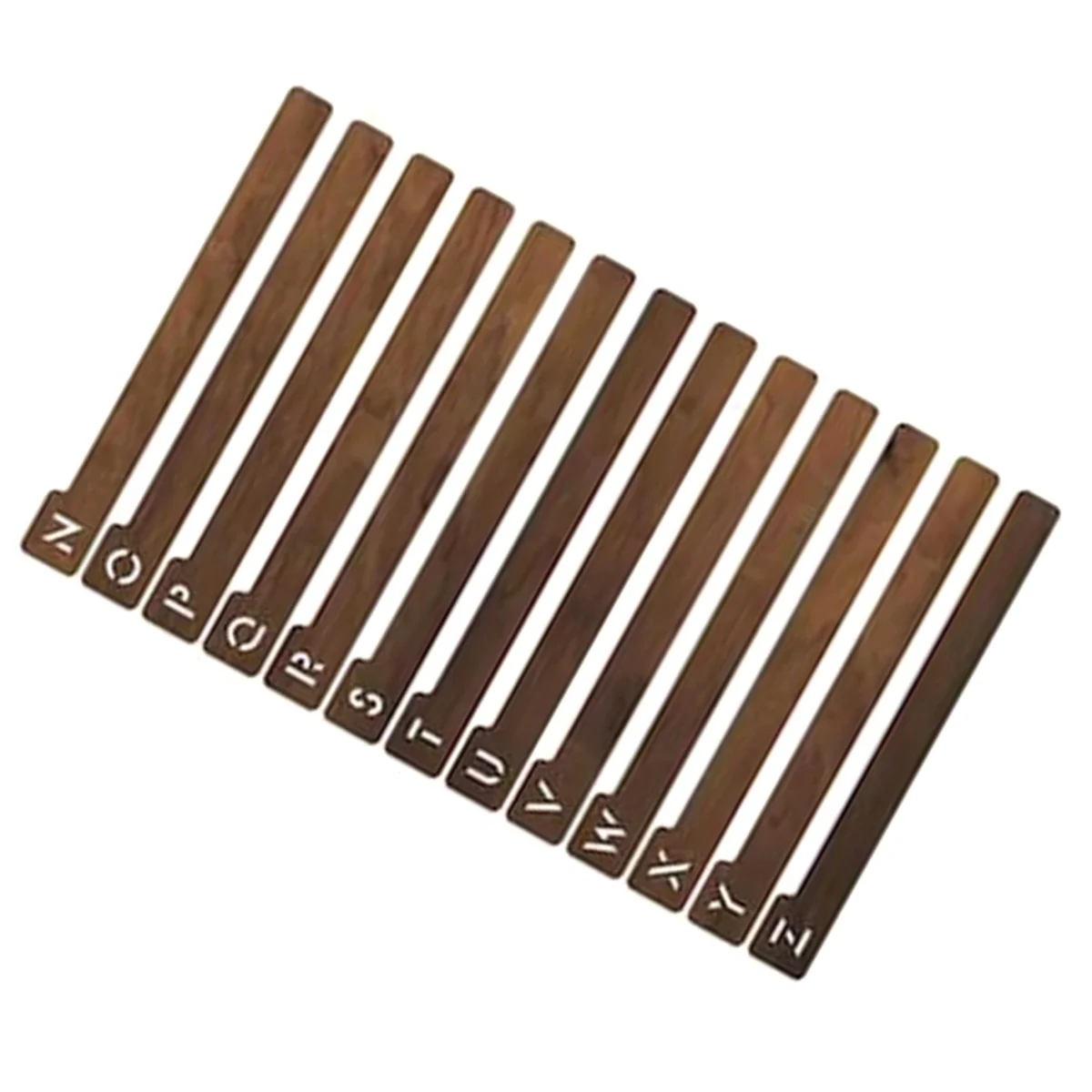 ABMF-104PCS Divisores de discos de madera, divisores de almacenamiento de discos de vinilo alfabéticos A-Z, guías organizadoras de soporte de discos