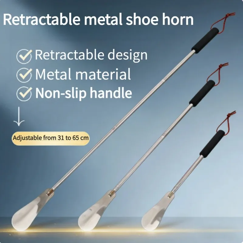 New Adjustable Telescopic Shoe Horn: Long-Handled Shoe Remover—Ideal for Seniors, Pregnant Women, and Those Who Prefer Convenien