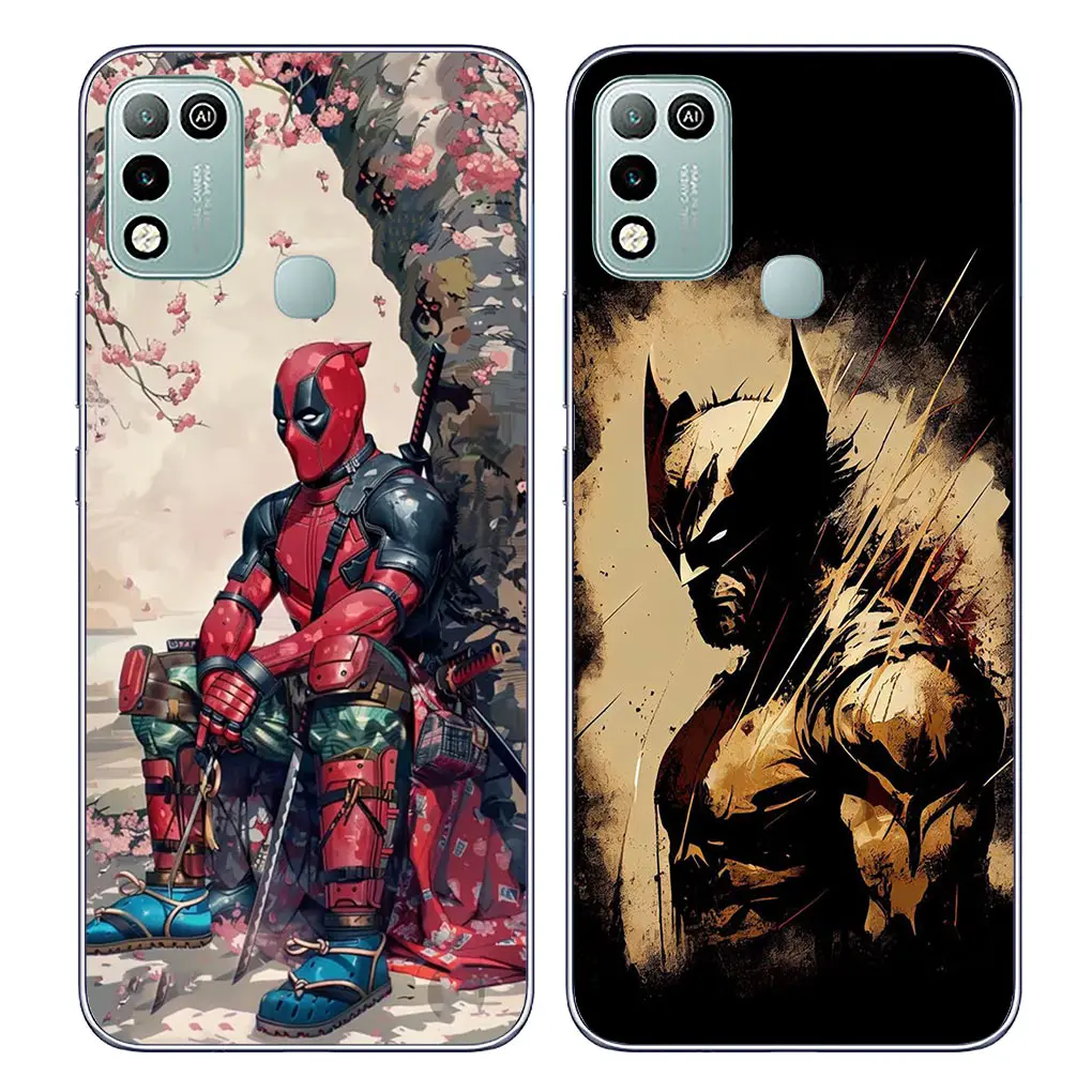 Deadpool Marvel Movie Wolverine Cover for Motorola Moto G04 G71 G73 G32 G34 E7 G6 G7 G8 G9 G24 Power One Fusion Plus G52 Case