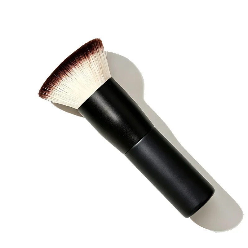 Powder Makeup Brush Private Label Black Synthetic Hair Single Tool for Face Foundation Blush Application Wholesale 10pcs