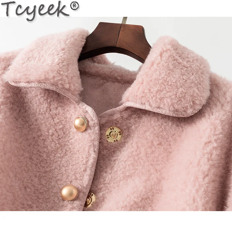 Tcyeek 100% Echte Wollen Jas Vrouwen Kleding Mode Schapen Shearling Jas 2024 Winter Dames Bontjassen Bovenkleding Abrigo Mujer