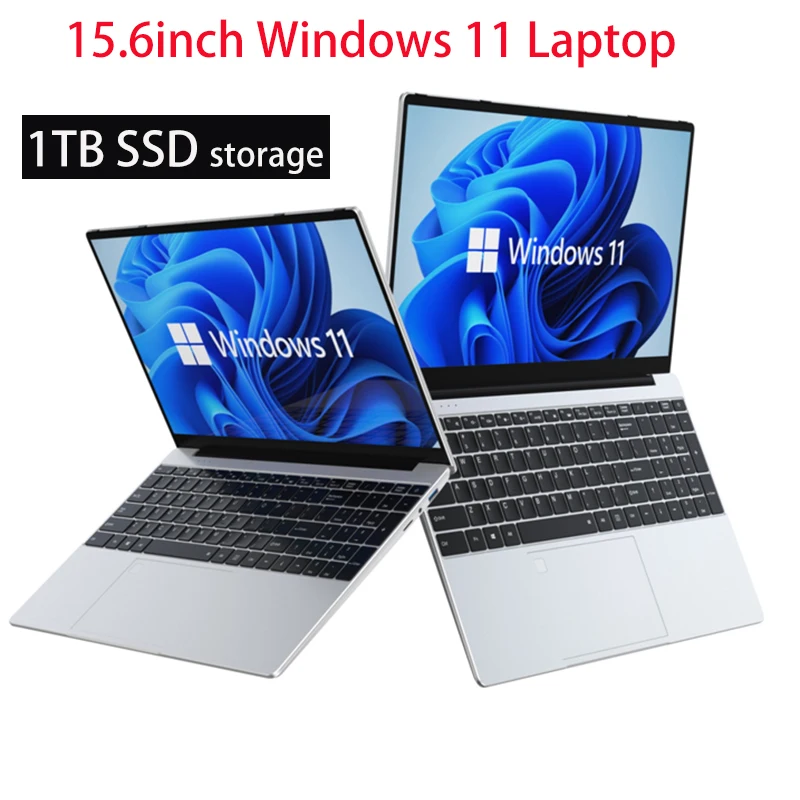 2026 15.6 Inch Business Laptop Computer, Intel 12th Gen CPU, 8GB RAM & 1TB M.2 SSD, Fingerprint reader, Backlit, Windows 11 Pro