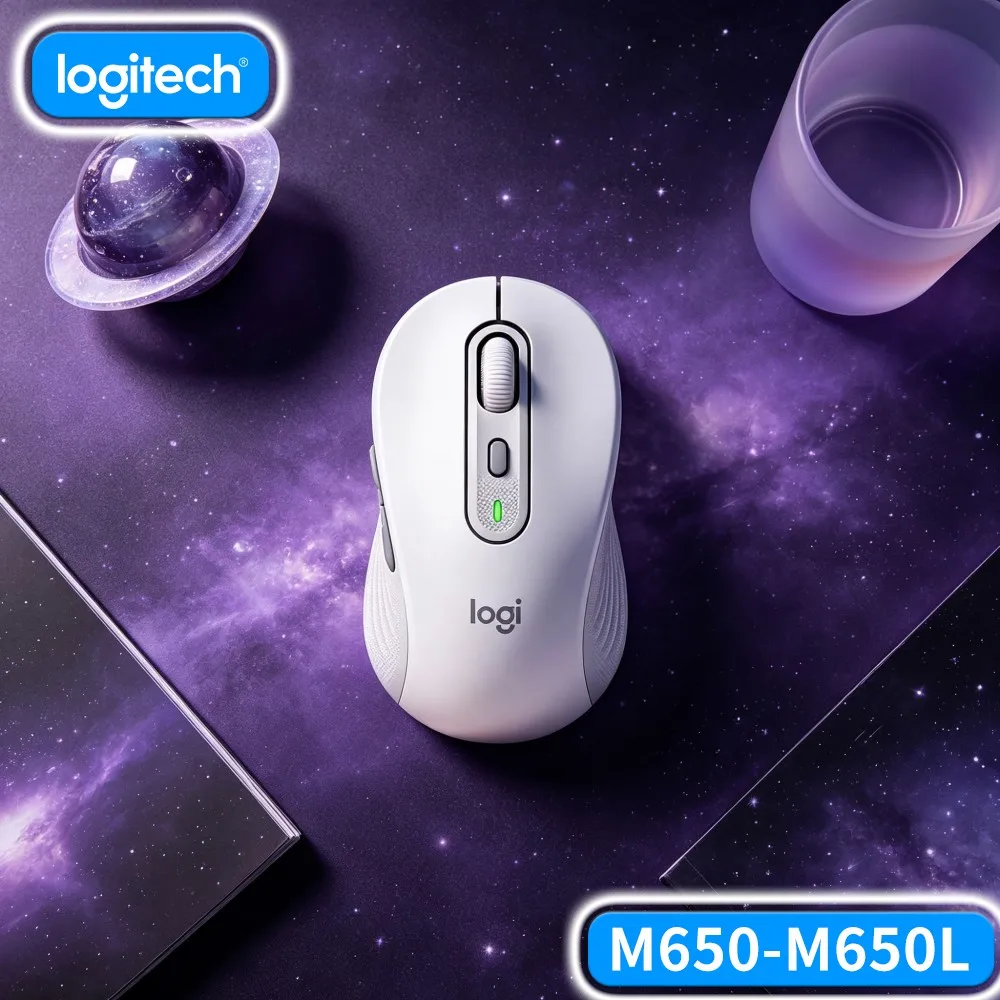 Logitech M650/M650L Wireless Ergonomic Mouse Smart Adaptive Scroll Quiet Click Multi Device Pairing Daily Office User
