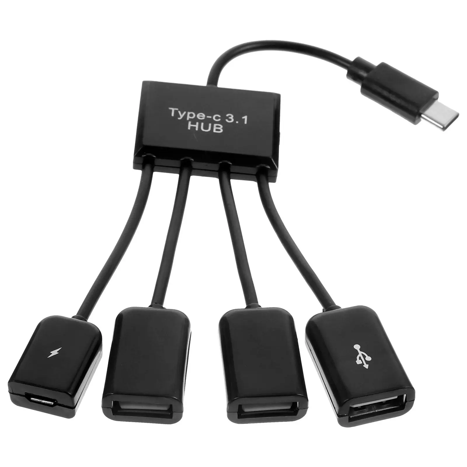 

1Set Otg Connection Cable USB 2.0 4 Port Hub Converter with Plug and Play Support Hot Swap for Multiple Device Charging