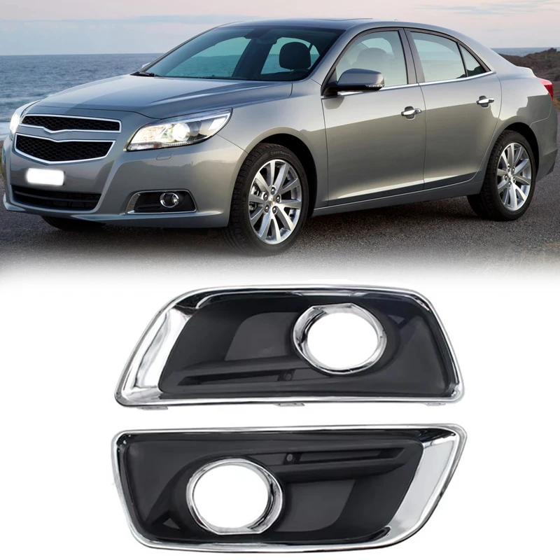 Fog Lamp Grill Frame  For Chevrolet Malibu 2012-2015 Panel Cover Car Chrome Front Fog Light Trim Cover Fog Light Grill Bumper