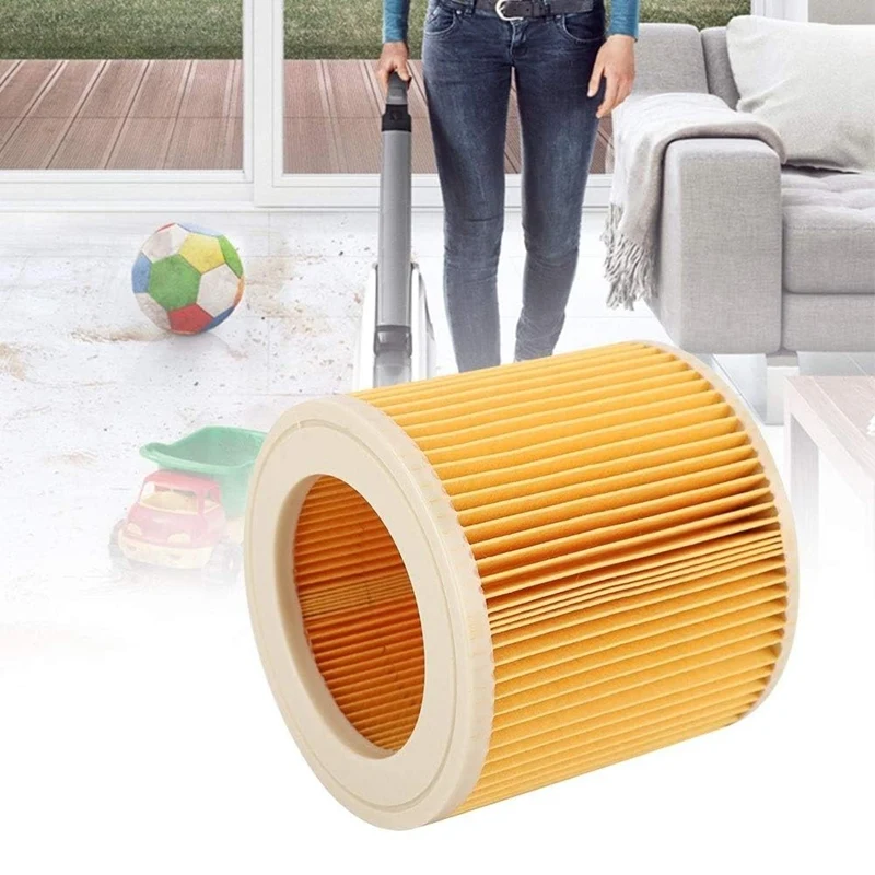 ABKP-2 Pack Cartridge Filters, Replacement Filter, Vacuum Cleaner Filter For Karcher WD3 Premium, WD2, WD3, WD3P, MV2, MV3