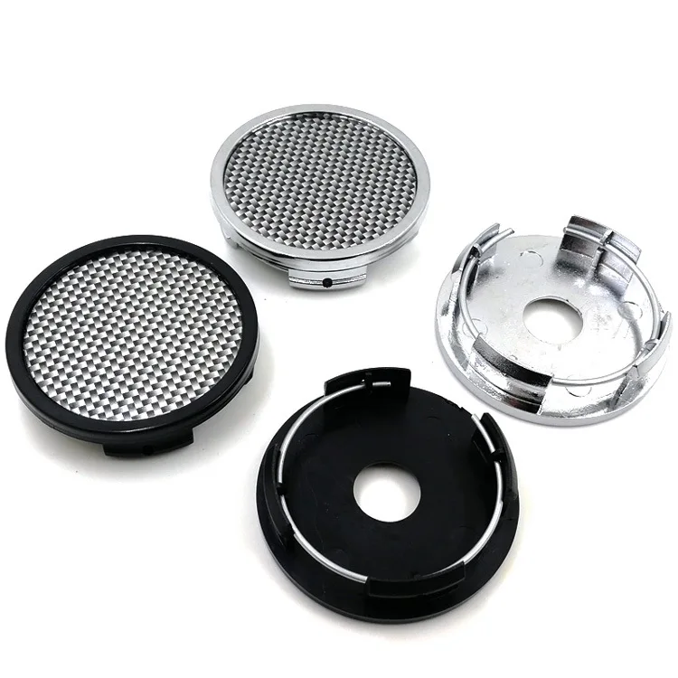 ABS 58MM 52MM 54MM Auto Rim Carbon Fiber Cover Without Logo Car Hub Center Caps Refit Accessories