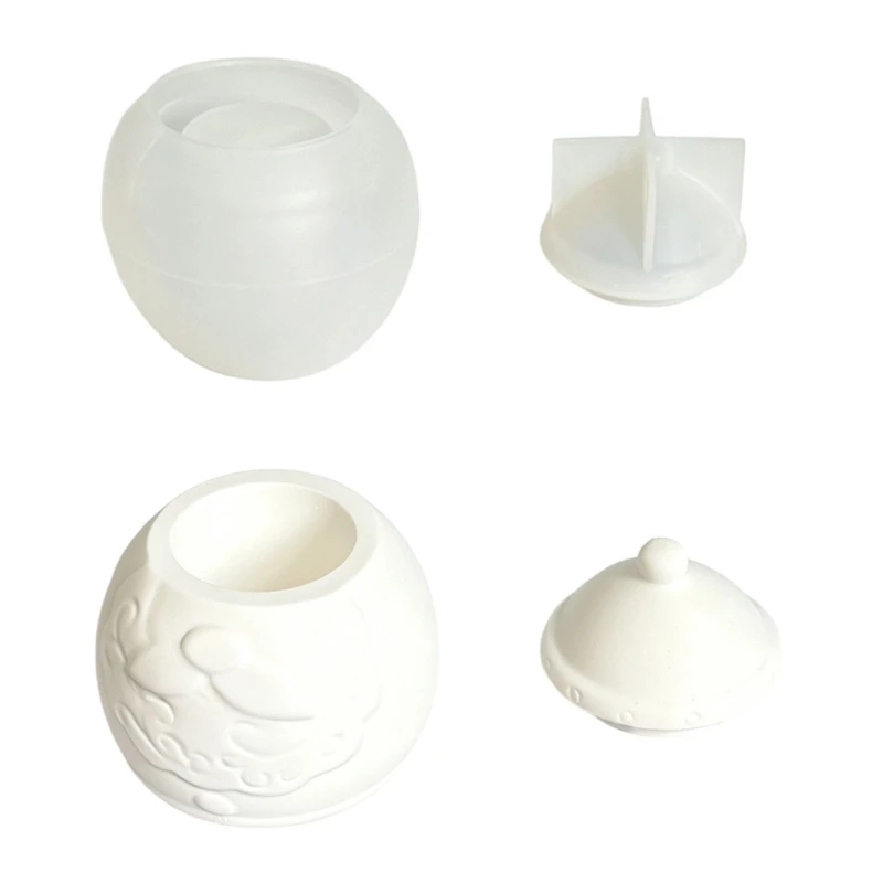 Holiday Jar Casting Mold with Lid for Resin and Gift Projects
