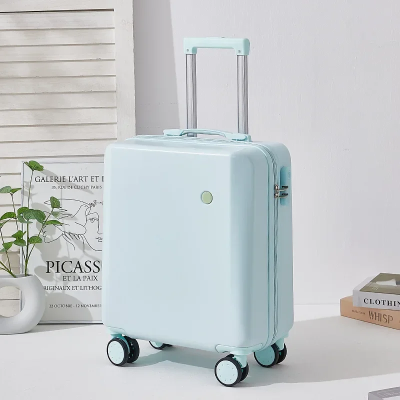 Lightweight Rolling Luggage Travel Suitcase Fashion 18 20 Boarding Box Large Capacity Trolley Case Unisex Student Trunk Password