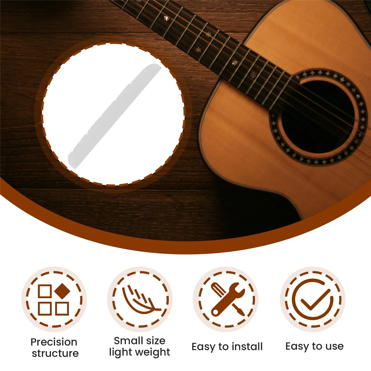 AA87C 1 pieza guitarra eléctrica moderna y Vintage tuerca de seis cuerdas hueso de ganado ranurado para reemplazo Fender Strat M01941