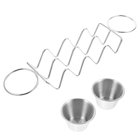 Pancake Stand Taco Racks Holders Stainless Steel Burrito Rack Compact Storage Tortilla Serving Tray Metal Taco Holder PARTY